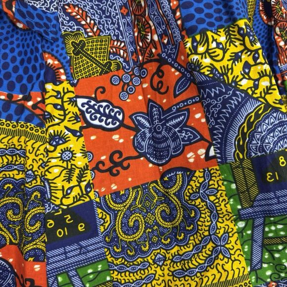 SB Womens Midi Skirt One Size Boho Hippie Retro Colorful Patchwork Paisley Gypsy - Picture 5 of 8